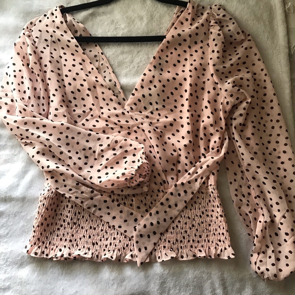 Long Sheer Sleeve Top